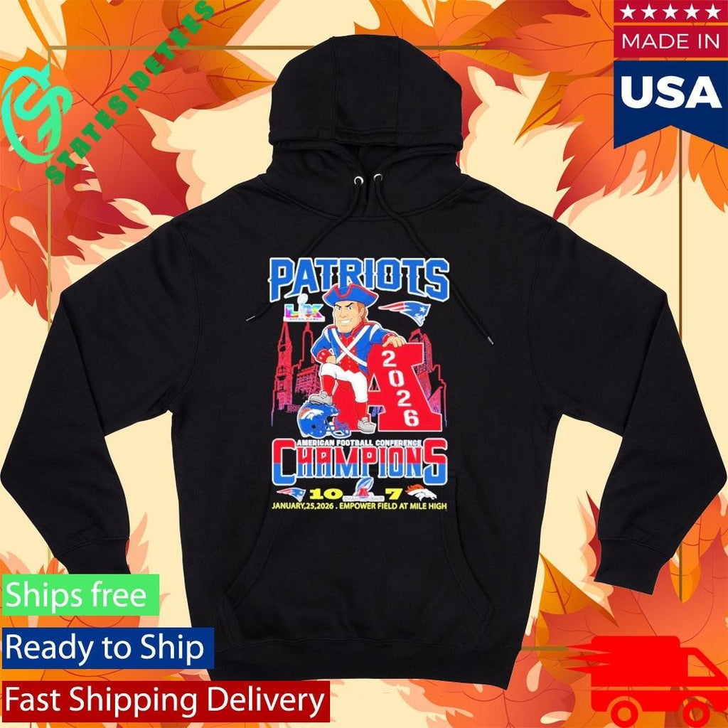 Patriots AFC Champions 2026 Patriots 10 Broncos 7 Shirt