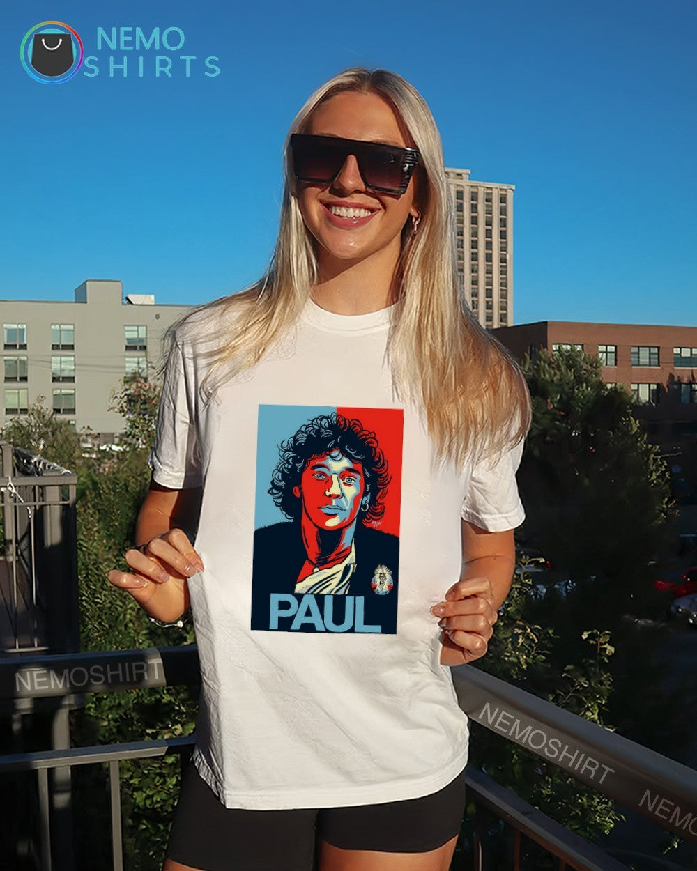 Paul Stanley band KISS caricature shirt