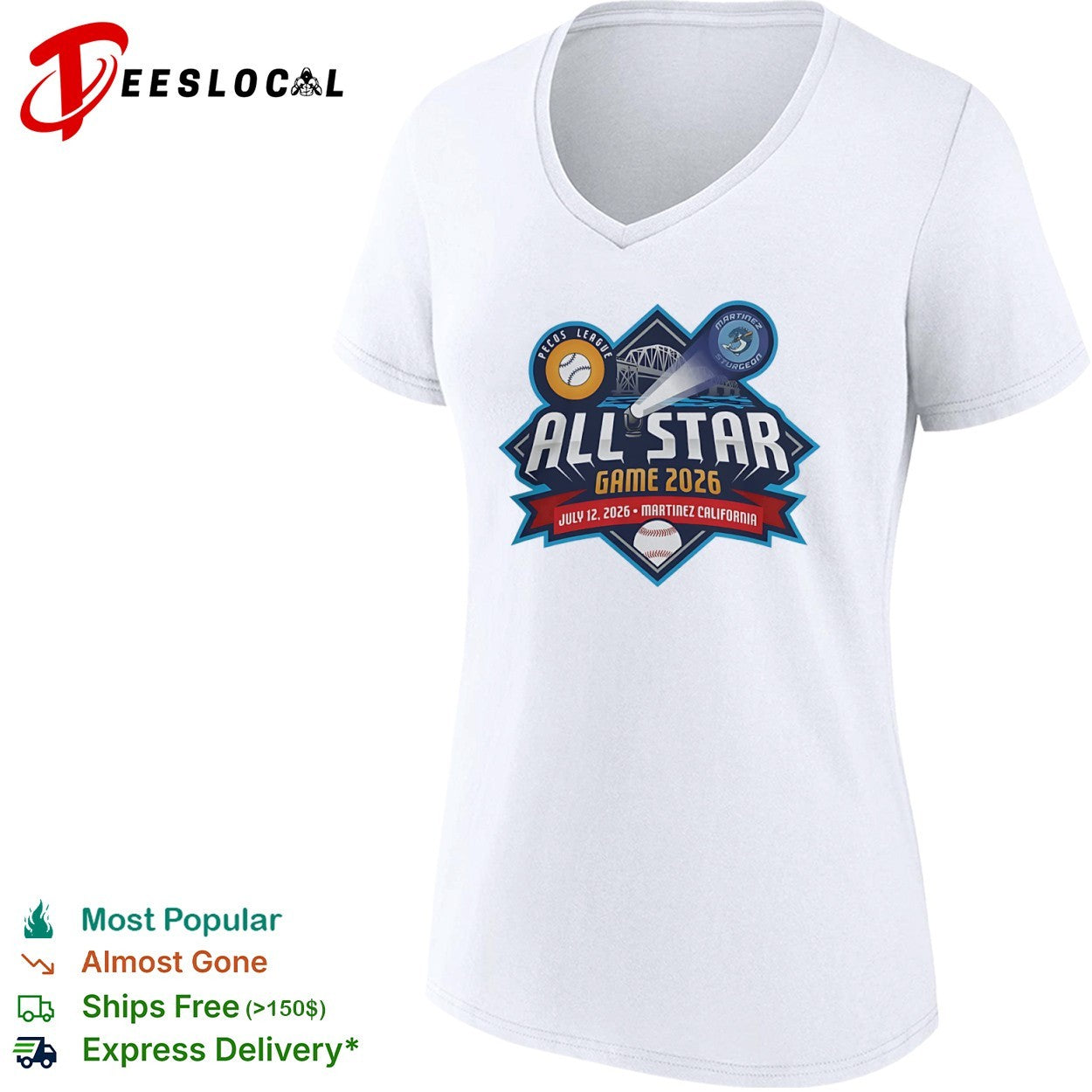 Pecos League All Star Game 2026 July 12 Martinez California shirt