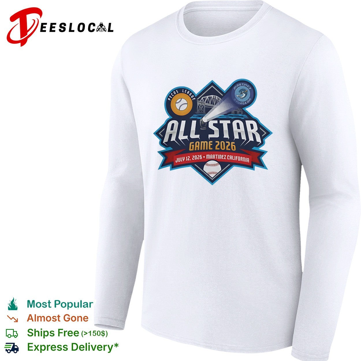 Pecos League All Star Game 2026 July 12 Martinez California shirt