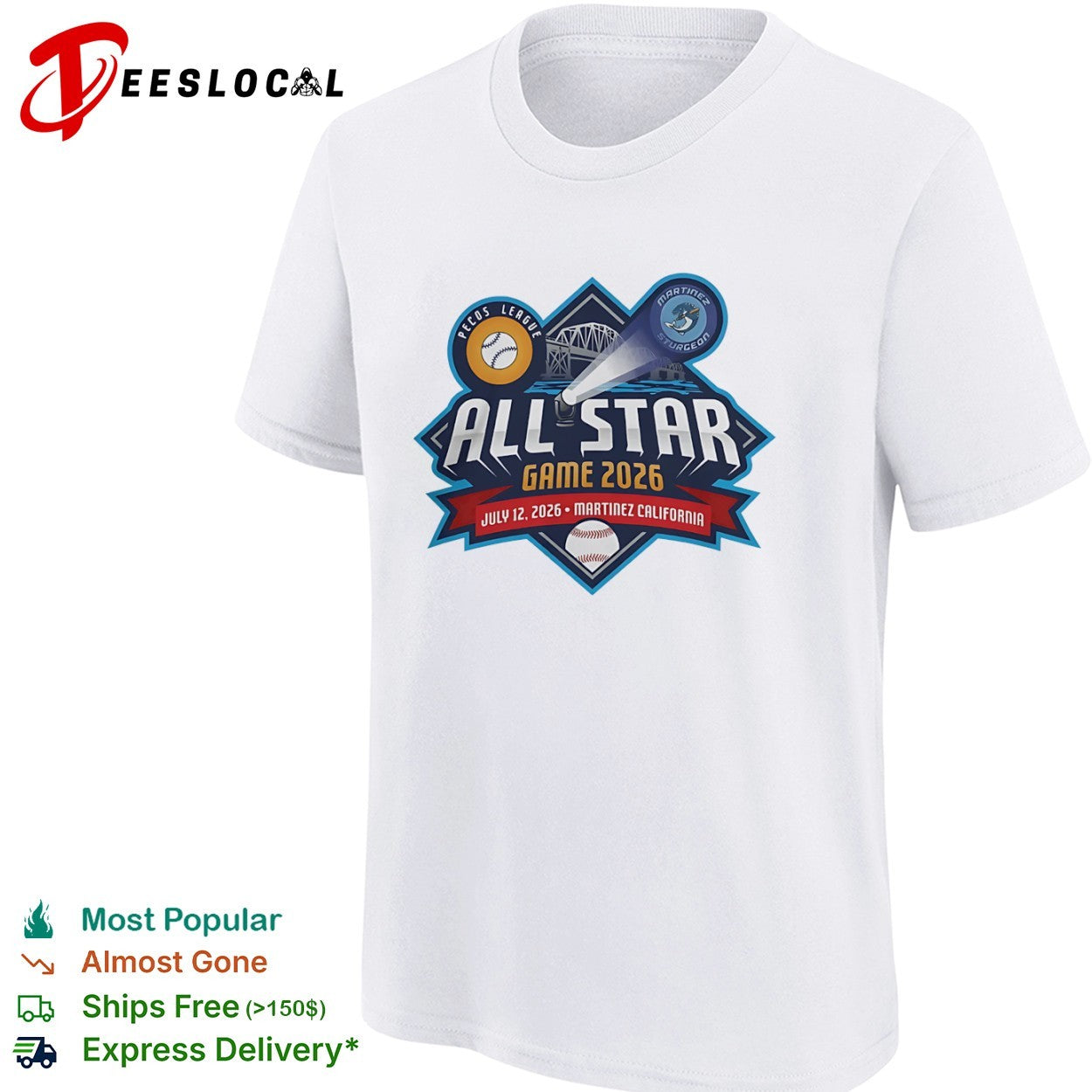 Pecos League All Star Game 2026 July 12 Martinez California shirt