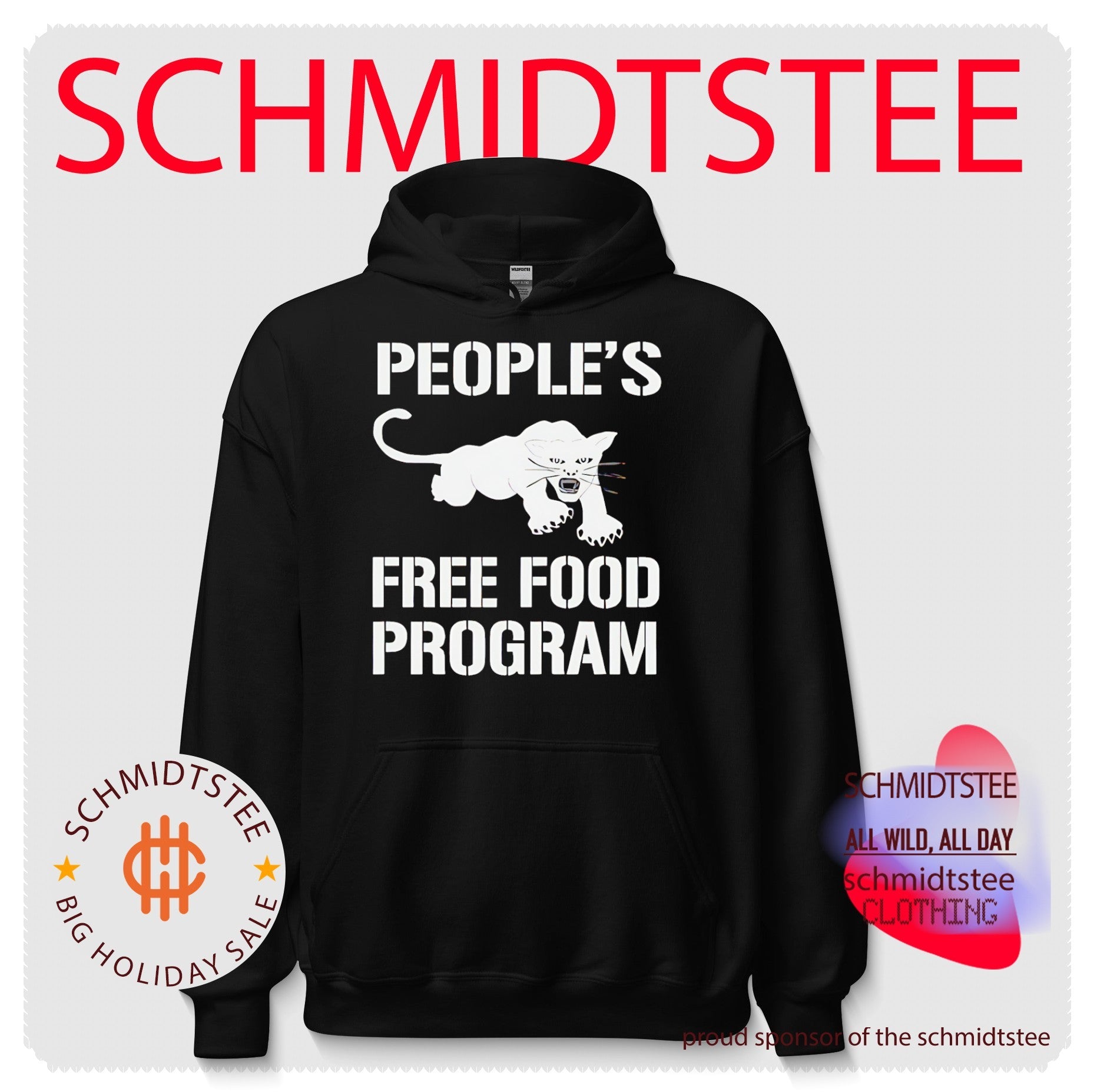 People’s free food program panther graphic shirt