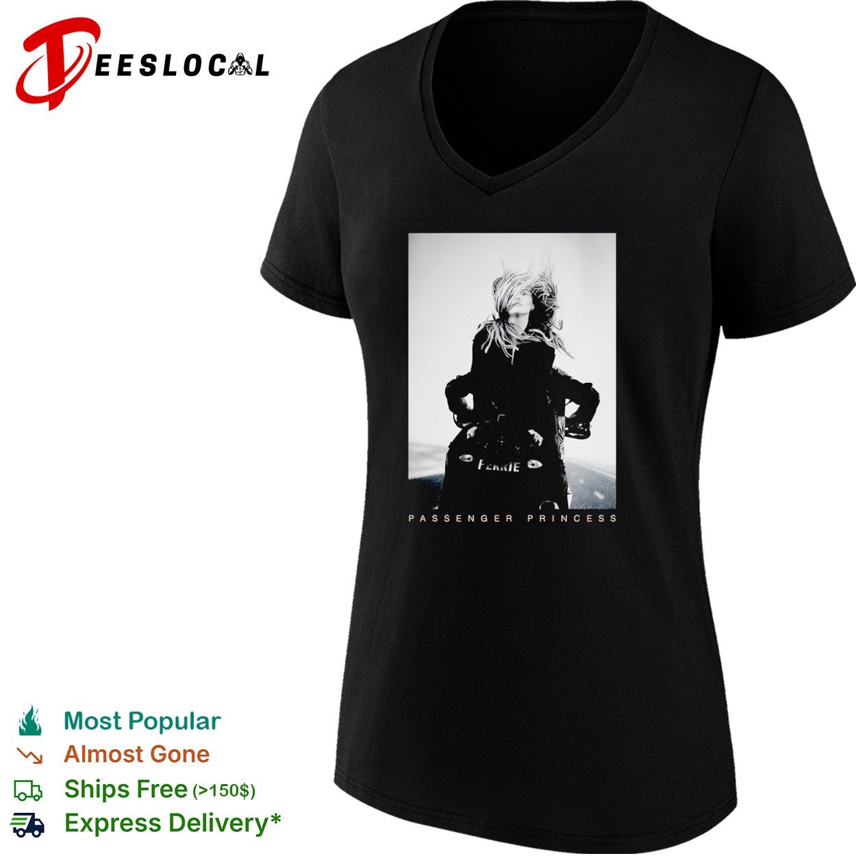 Perrie passenger princess motorcycle rider shirt