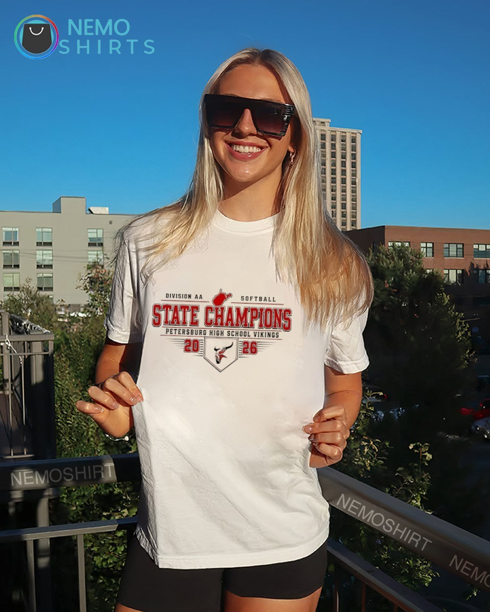Petersburg High School Vikings Class AA State Softball Champions 2026 shirt