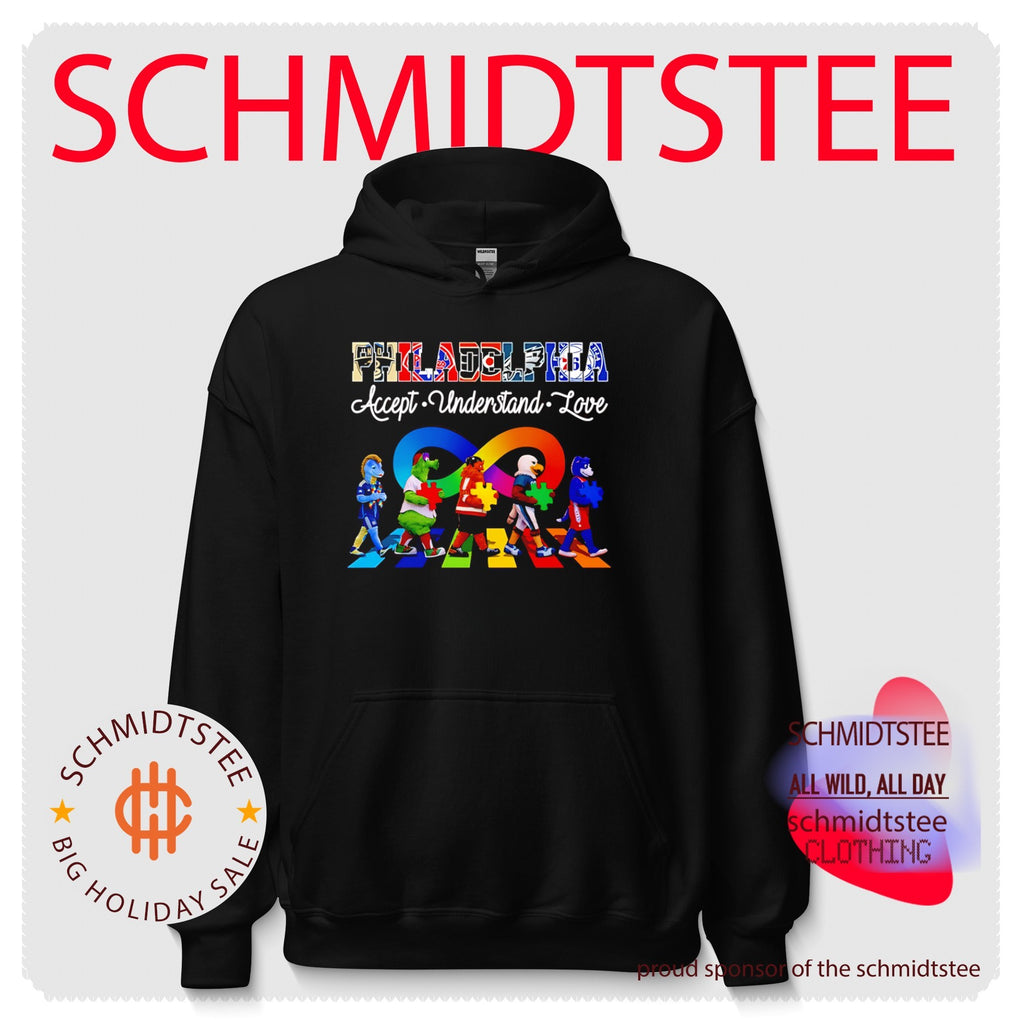 Philadelphia Accept Understand Love Autism Awareness Mascot Graphic shirt