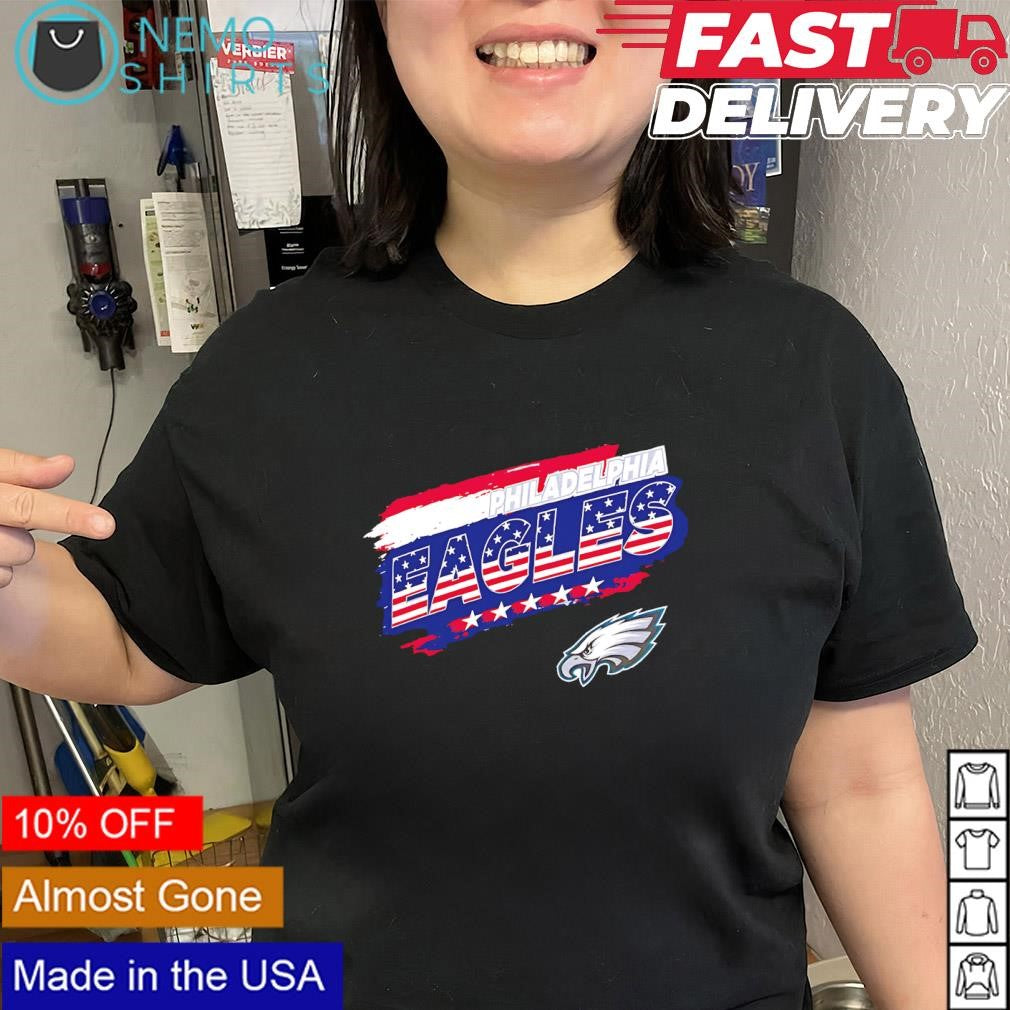 Philadelphia Eagles Patriotic Paint American flag shirt