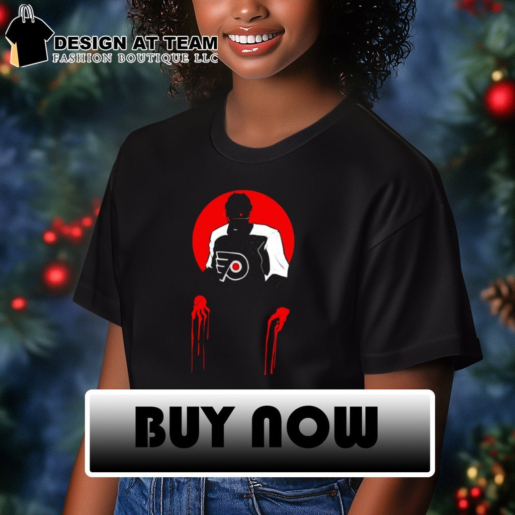 Philadelphia Flyers hockey horror blood shirt