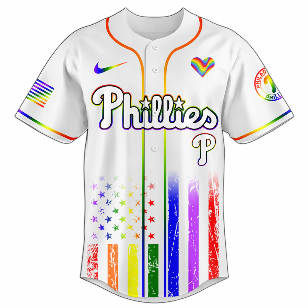 Philadelphia Phillies Happy Pride Month Baseball Jersey