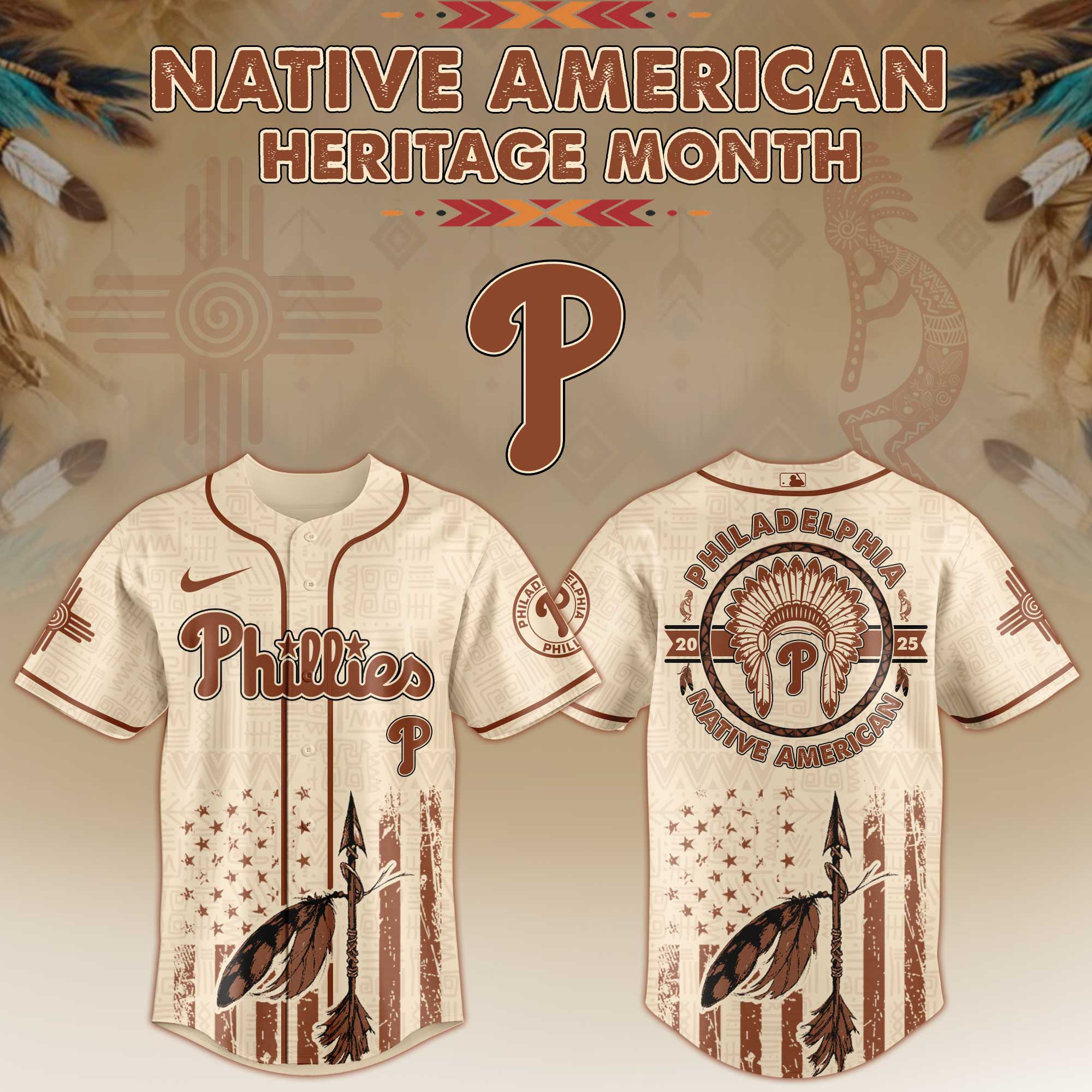 Philadelphia Phillies Native American Heritage Month Jersey 2025