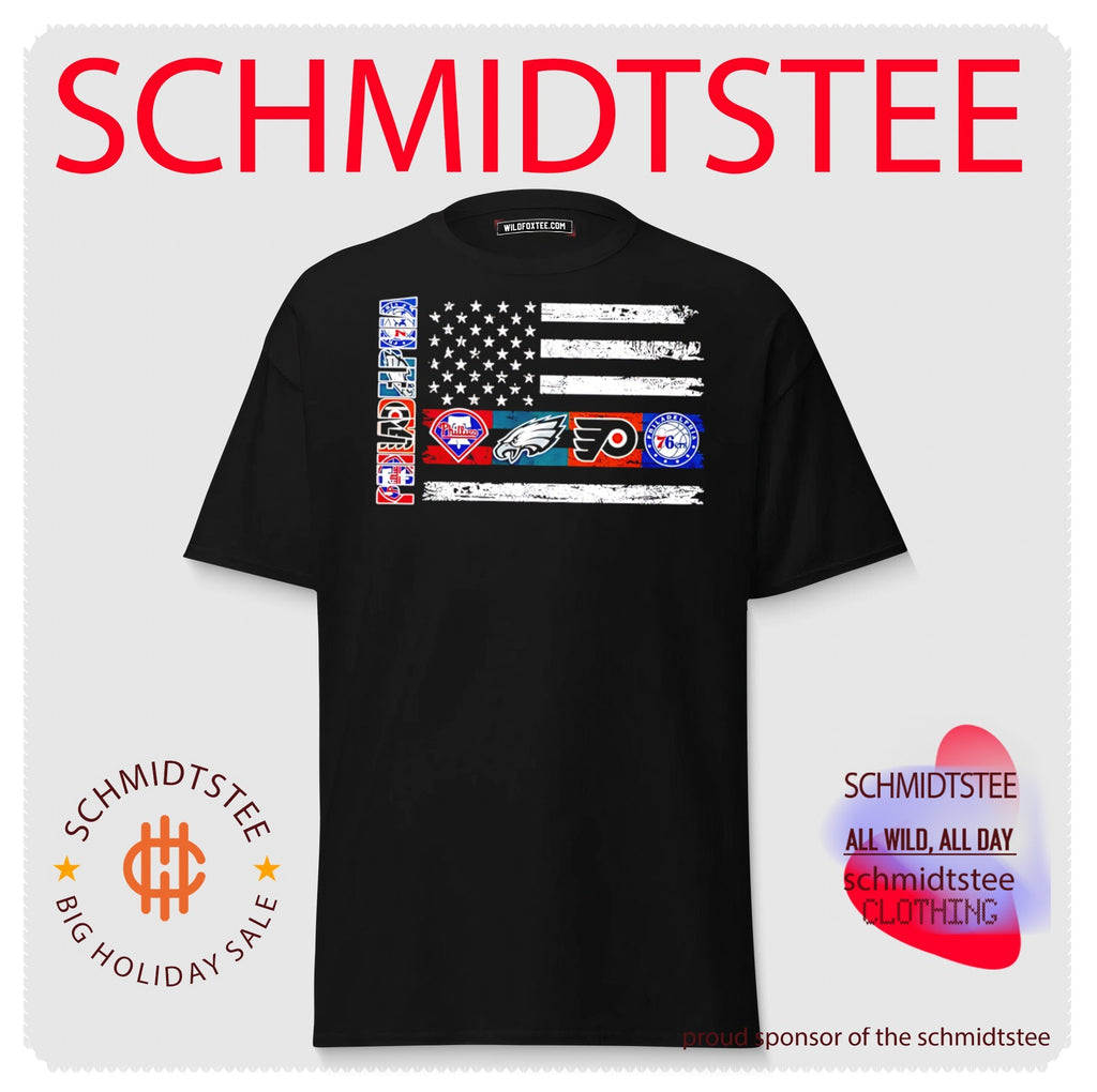 Philadelphia sports teams logos flag shirt