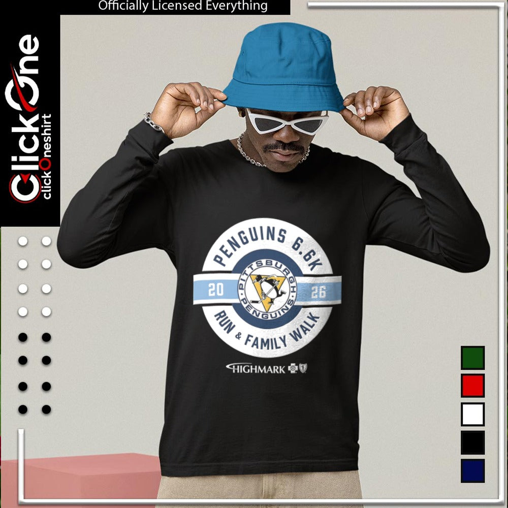 Pittsburgh Penguins 20 26 Penguins 6.6k Run and Family Walk Highmark shirt