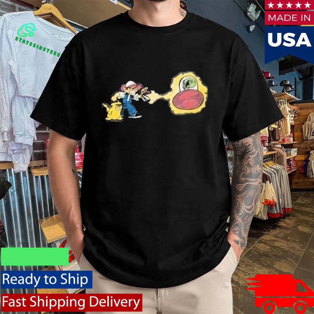 Pokemon Pikachu And Ash Alien Parody Shirt