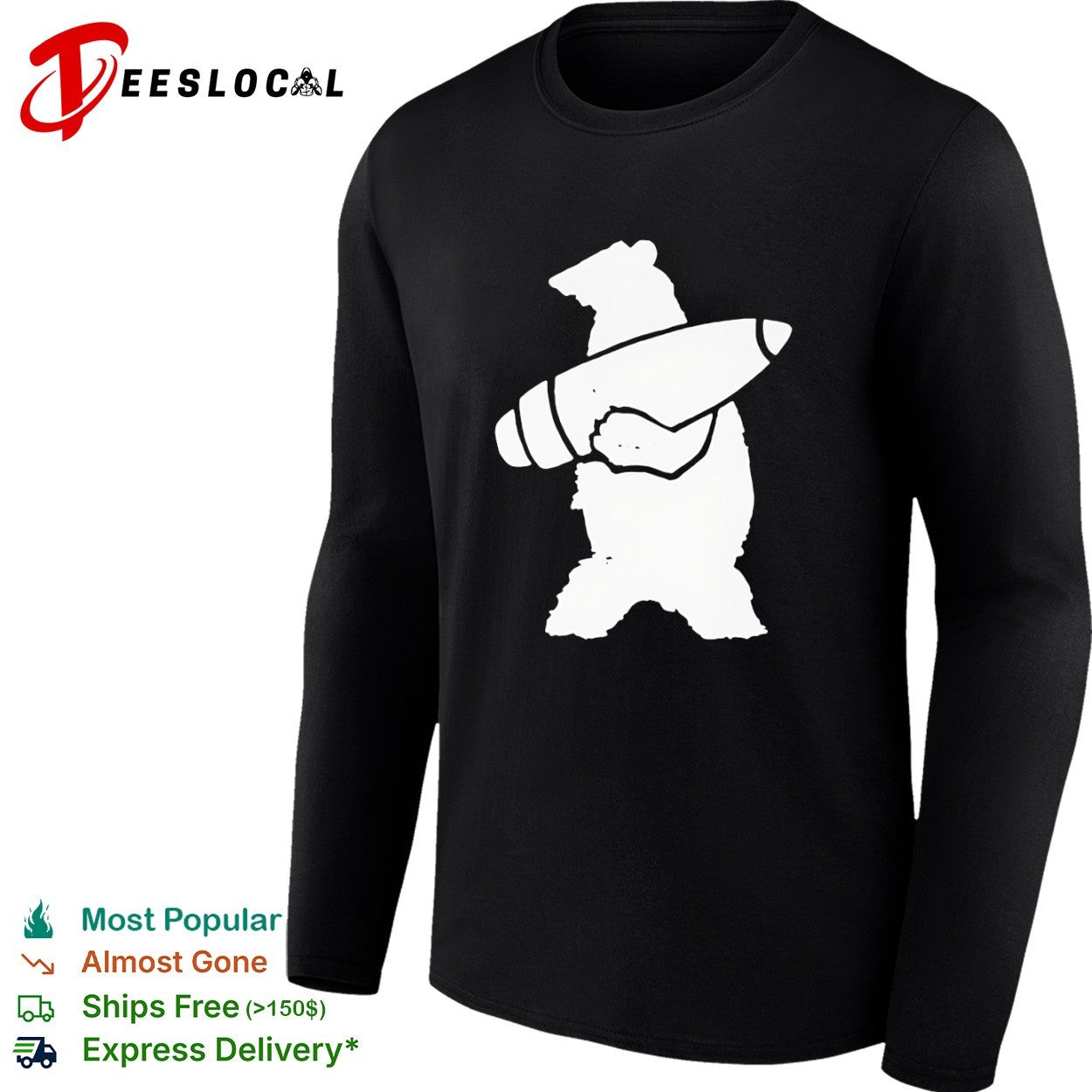 Polar Bear Missile Military War Symbolism Peace Shirt