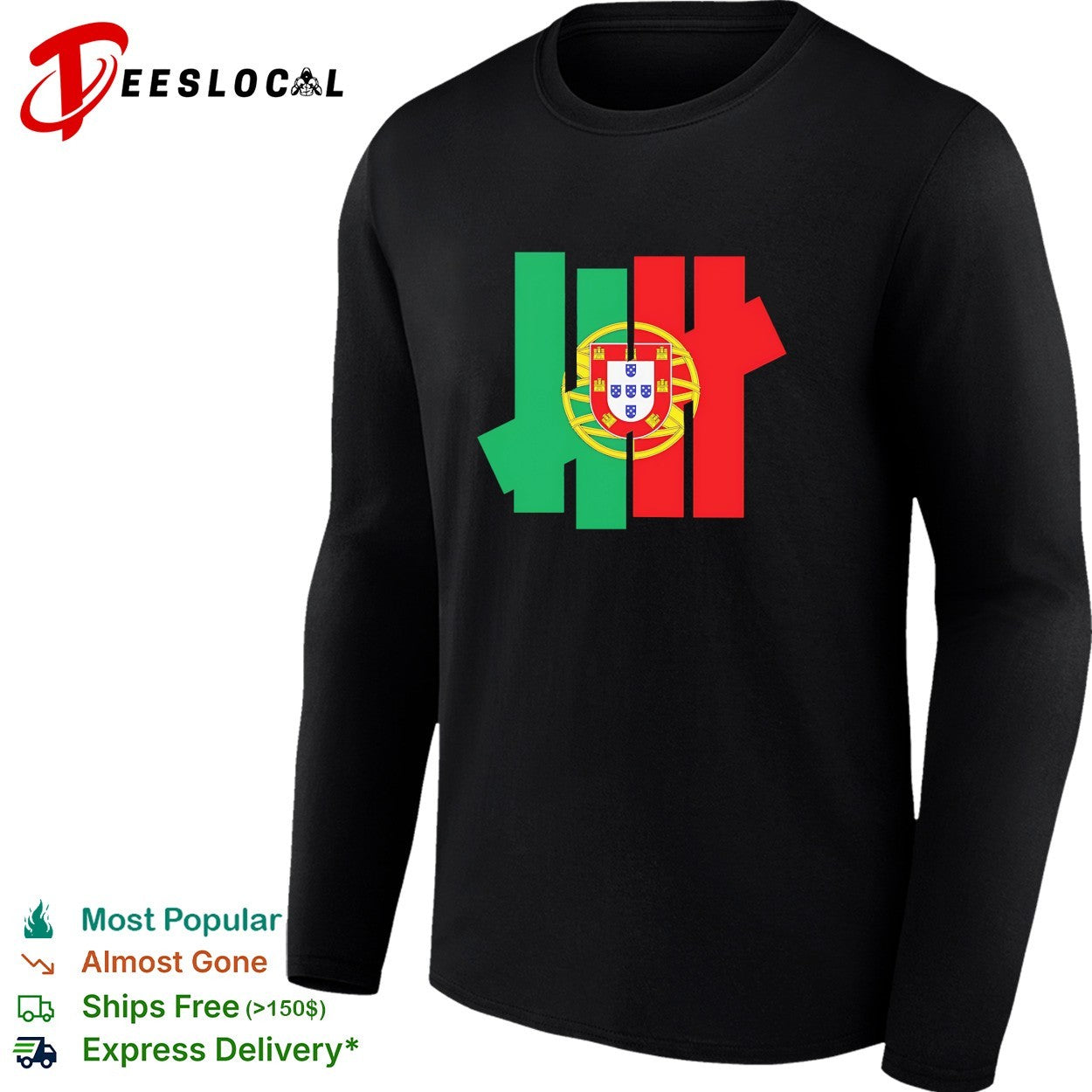 Portugal flag coat of arms Undefeated logo shirt