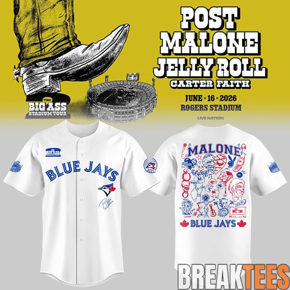 Post Malone – The Big Ass Stadium Tour 2026 At Rogers Stadium Baseball Jersey