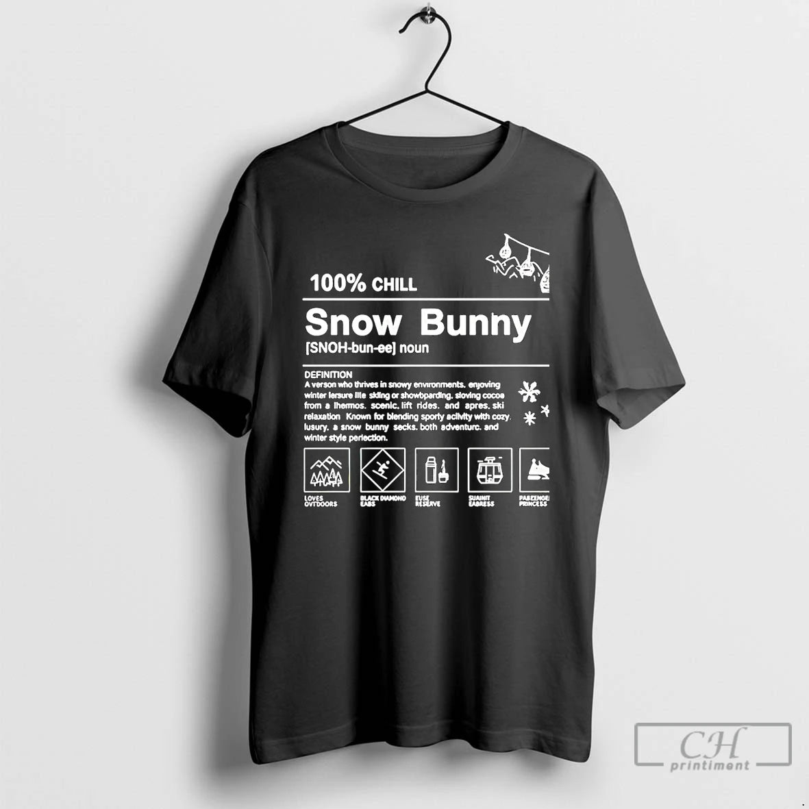 Premium 100 Chill Snow Bunny Christmas T Shirts Hoodie Sweatshirt | PurePodTees.com