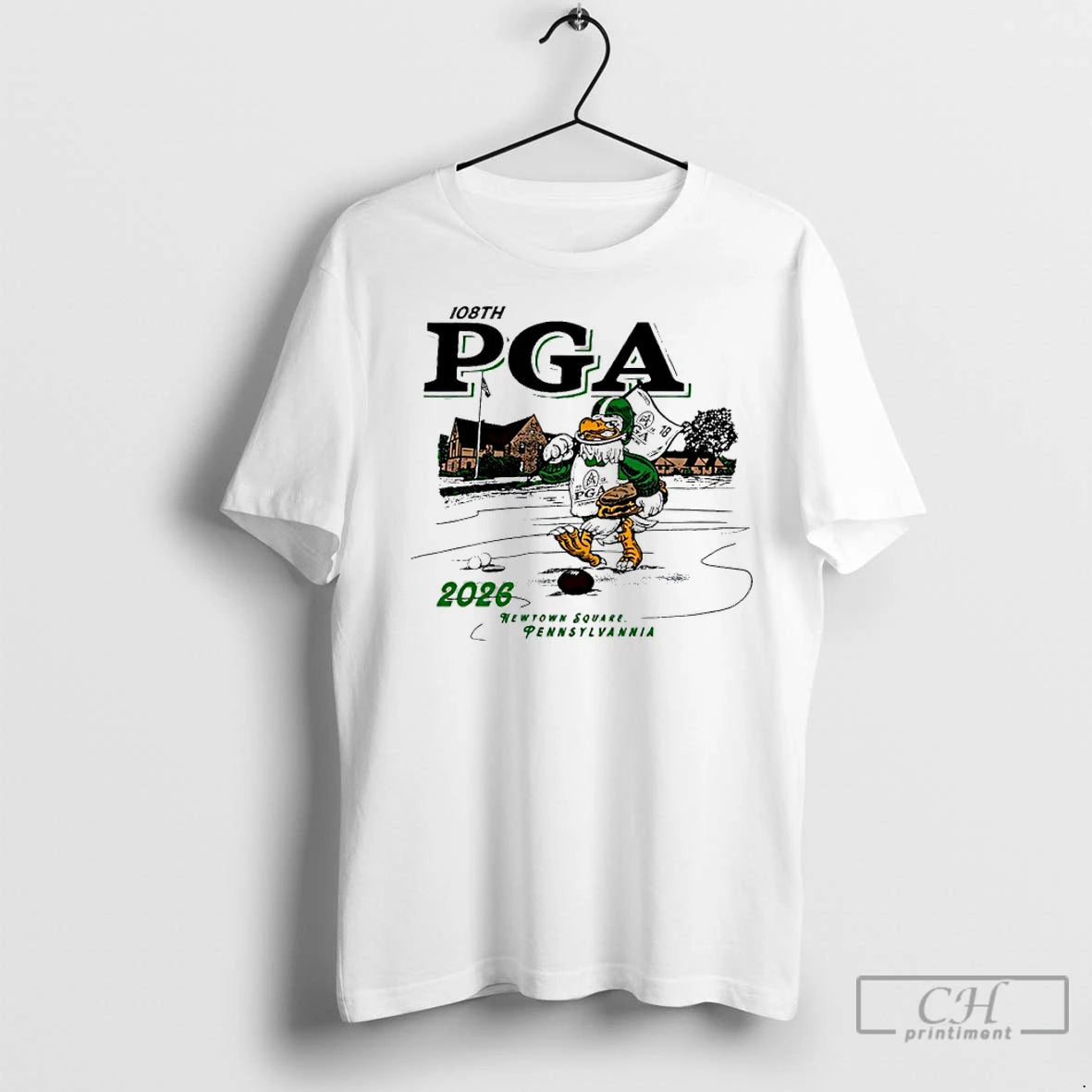 Premium 108th Pga Championship 2026 Joe Eagle Newton Square Mascot Shirt Hoodie Sweatshirt | PurePodTees.com