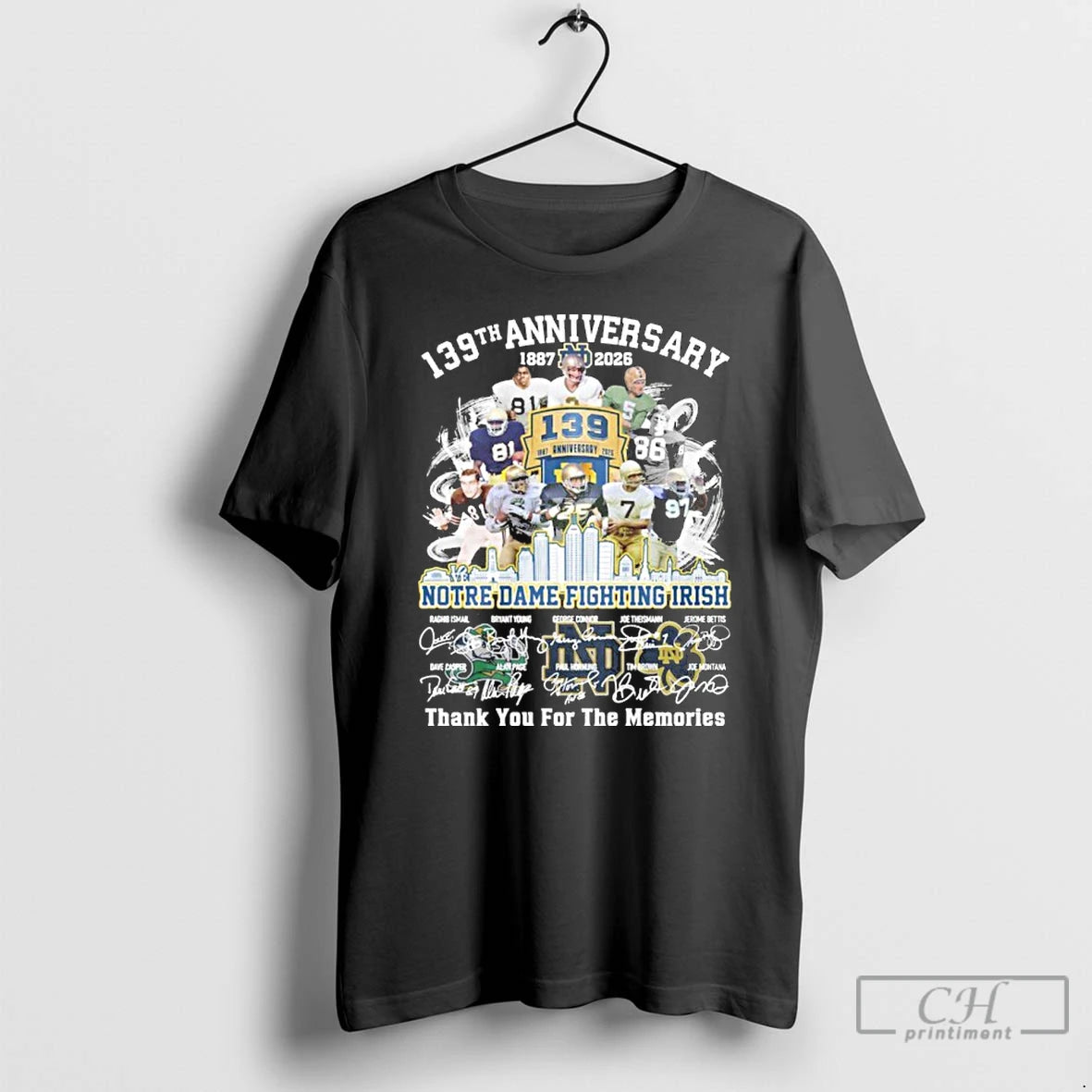Premium 139th Anniversary 1887 2026 Notre Dame Fighting Irish Teams Shirt Hoodie Sweatshirt | PurePodTees.com