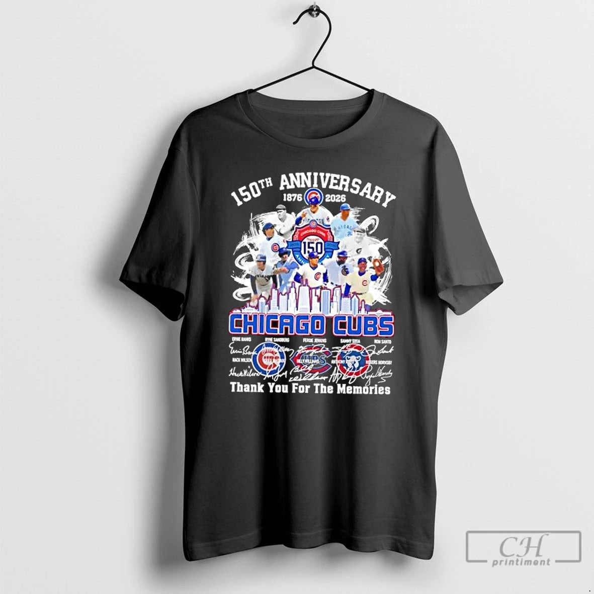 Premium 150th Anniversary 1876 2026 Chicago Cubs Legends Thank You For The Memories T Shirts Hoodie Sweatshirt