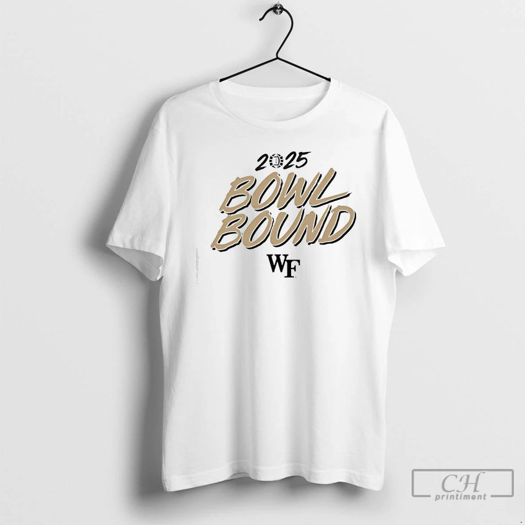 Premium 2025 Bowl Bound Wake Forest University Logo T Shirts Hoodie Sweatshirt | PurePodTees.com