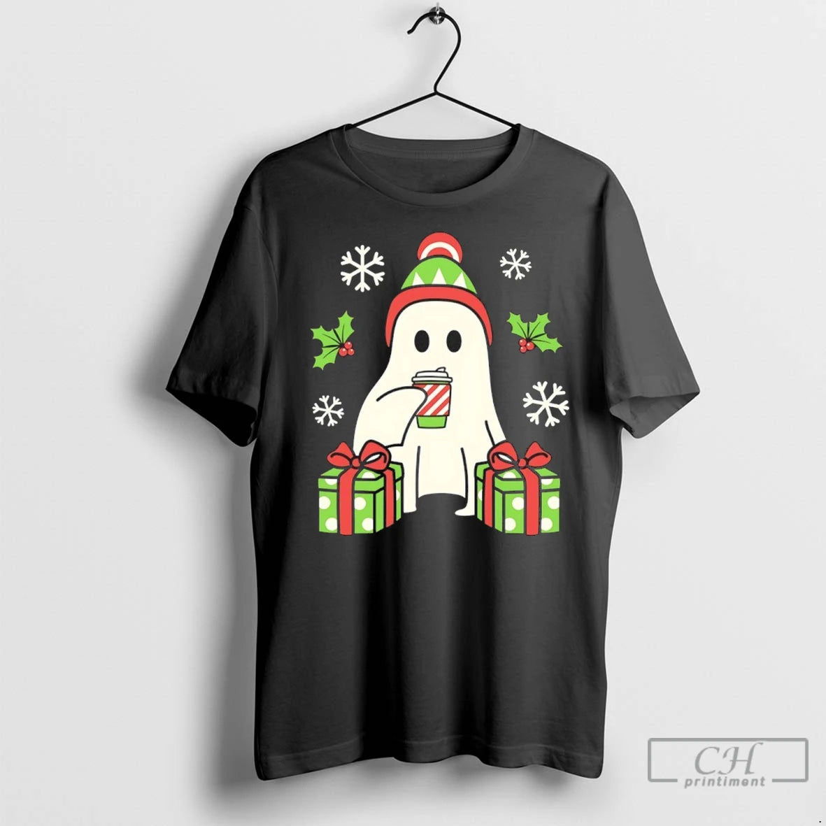 Premium 2025 Christmas Ghost Shirt Hoodie Sweatshirt | PurePodTees.com
