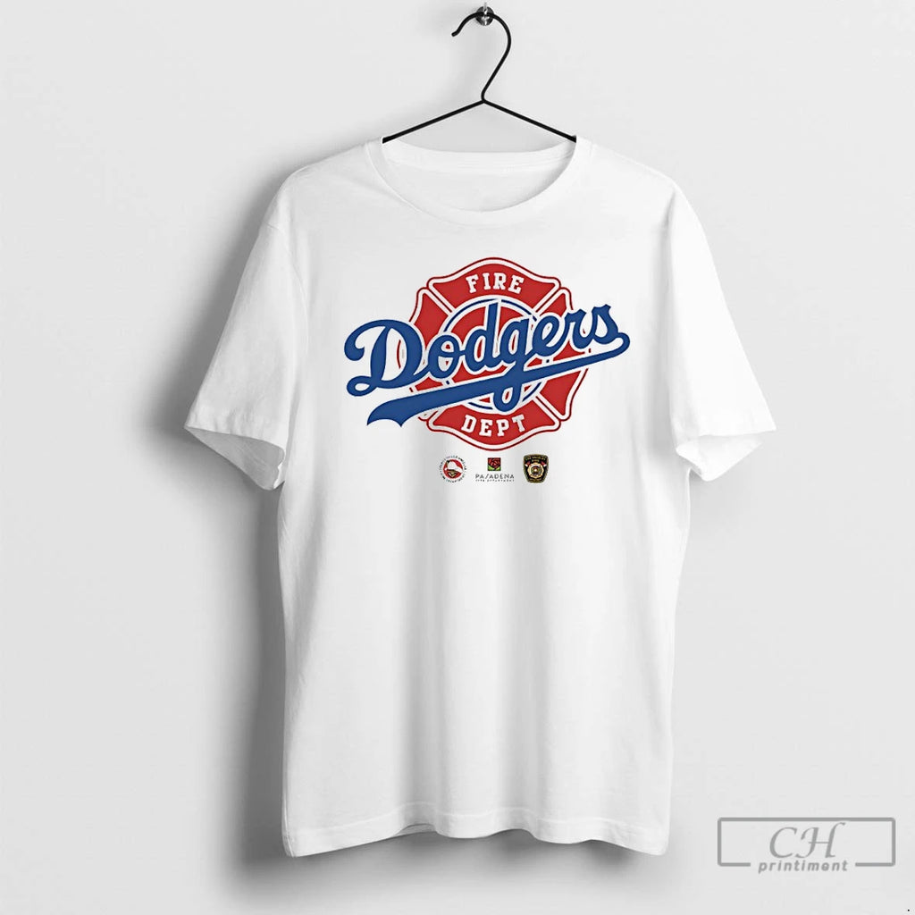 Premium 2025 Dodgers Firefighter Appreciation Night Shirt Hoodie Sweatshirt | PurePodTees.com