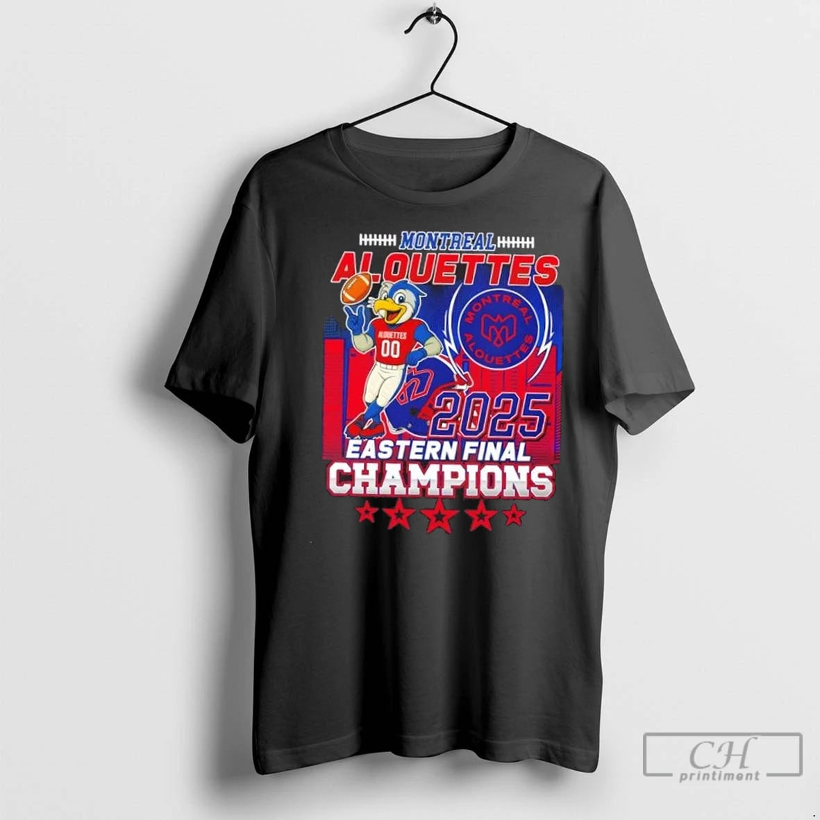 Premium 2025 Eastern Final Champions Montreal Alouettes Mascot 2 Sided Shirt Hoodie Sweatshirt | PurePodTees.com