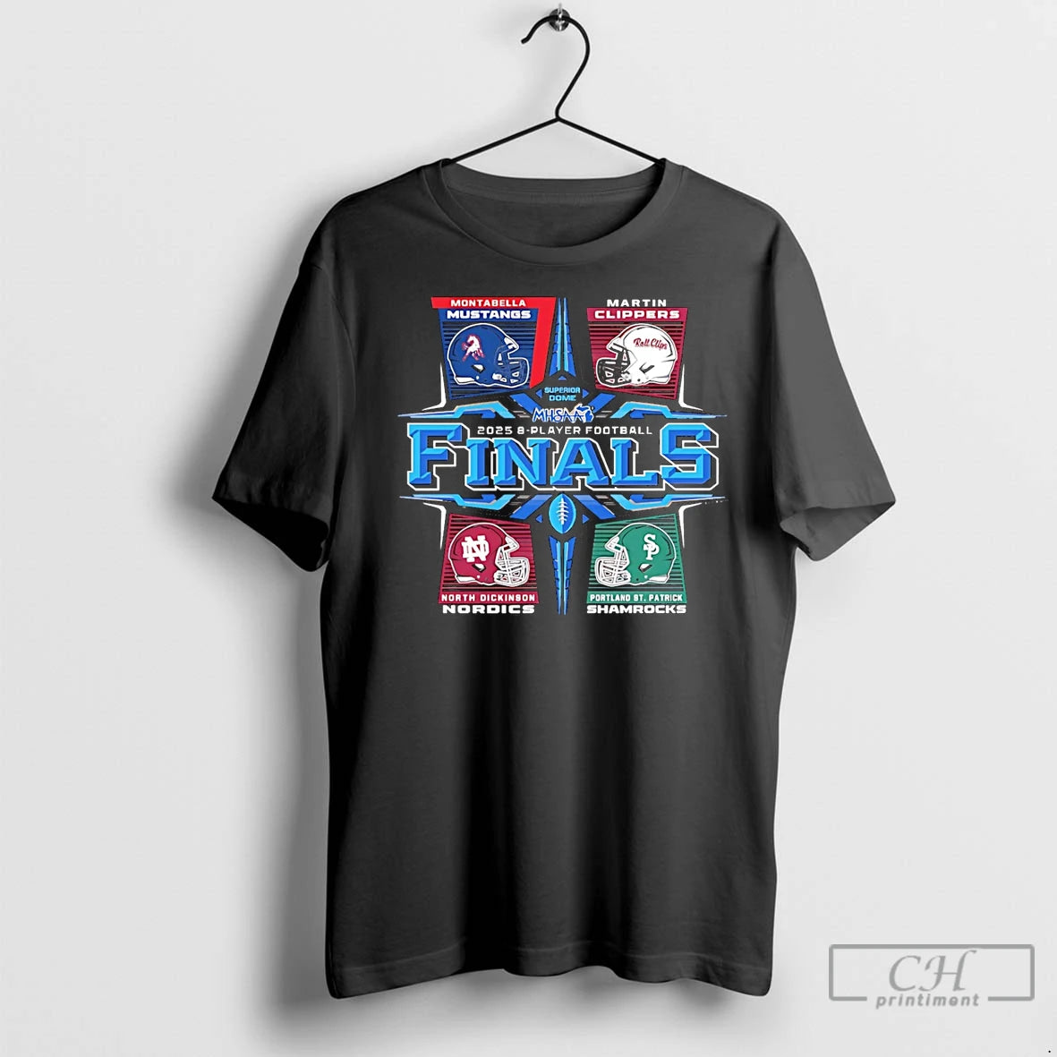 Premium 2025 Mhsaa 8 Player Football Finals Hetmets Shirt Hoodie Sweatshirt | PurePodTees.com