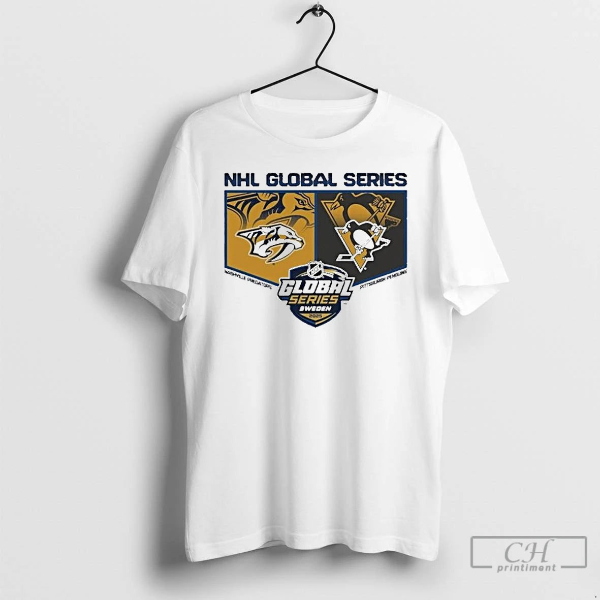 Premium 2025 Nhl Global Series Pittsburgh Penguins Vs Nashville Predators Shirt Hoodie Sweatshirt | PurePodTees.com