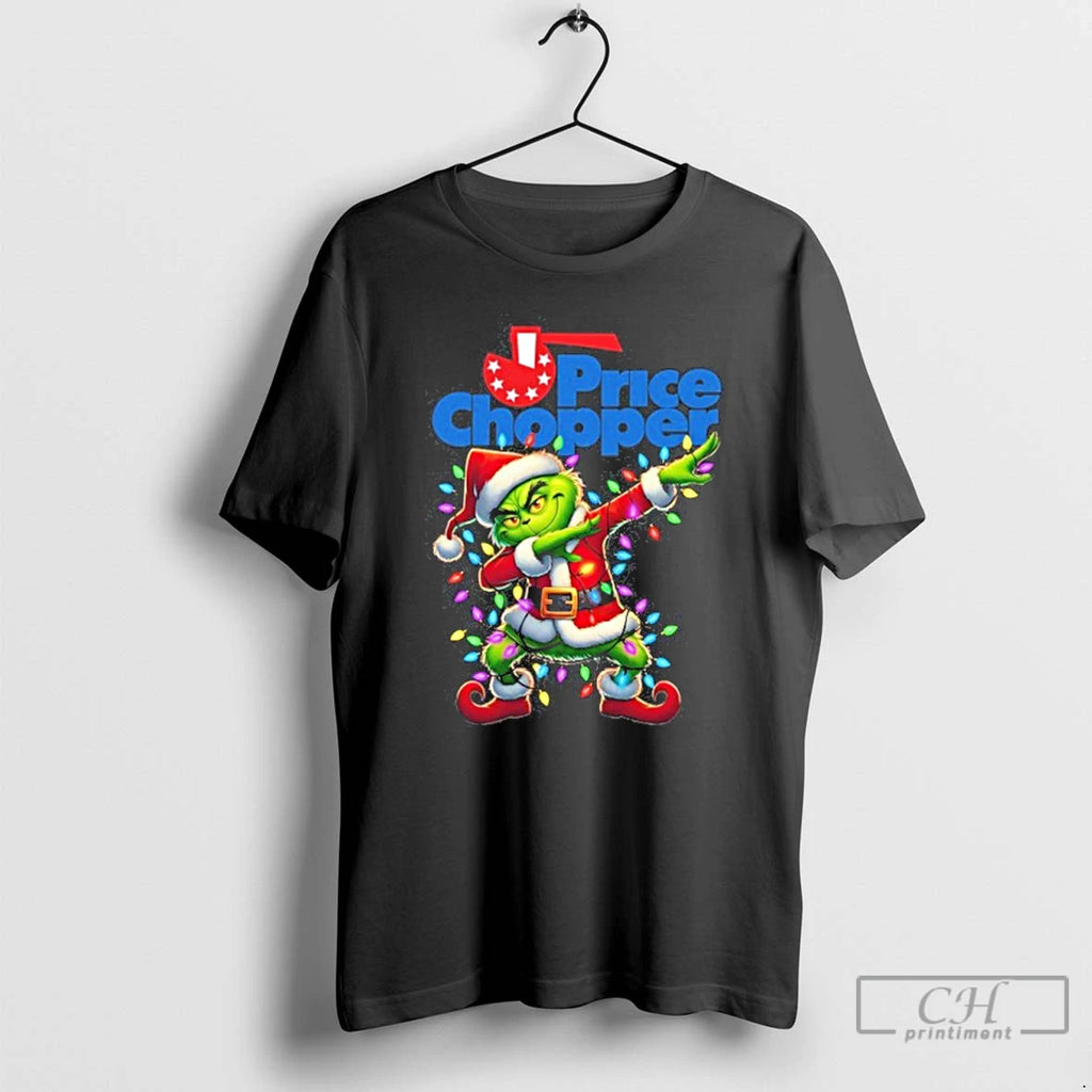 Premium 2025 Price Chopper X Santa Grinch Dabbing Light Shirt Hoodie Sweatshirt | PurePodTees.com
