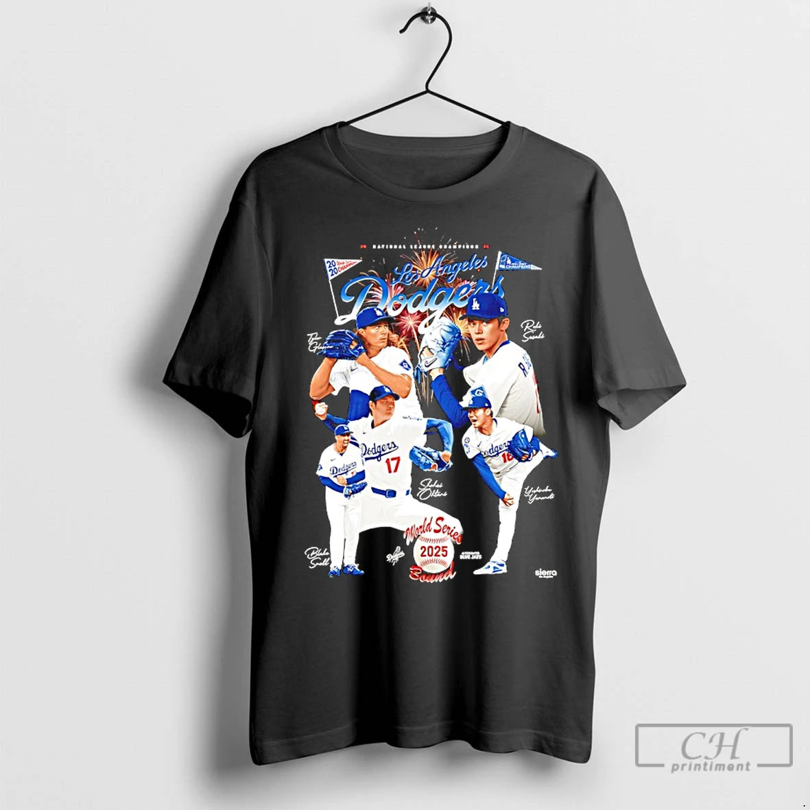 Premium 2025 World Champions Los Angeles Dodgers Signatures Graphic Shirt Hoodie Sweatshirt | PurePodTees.com