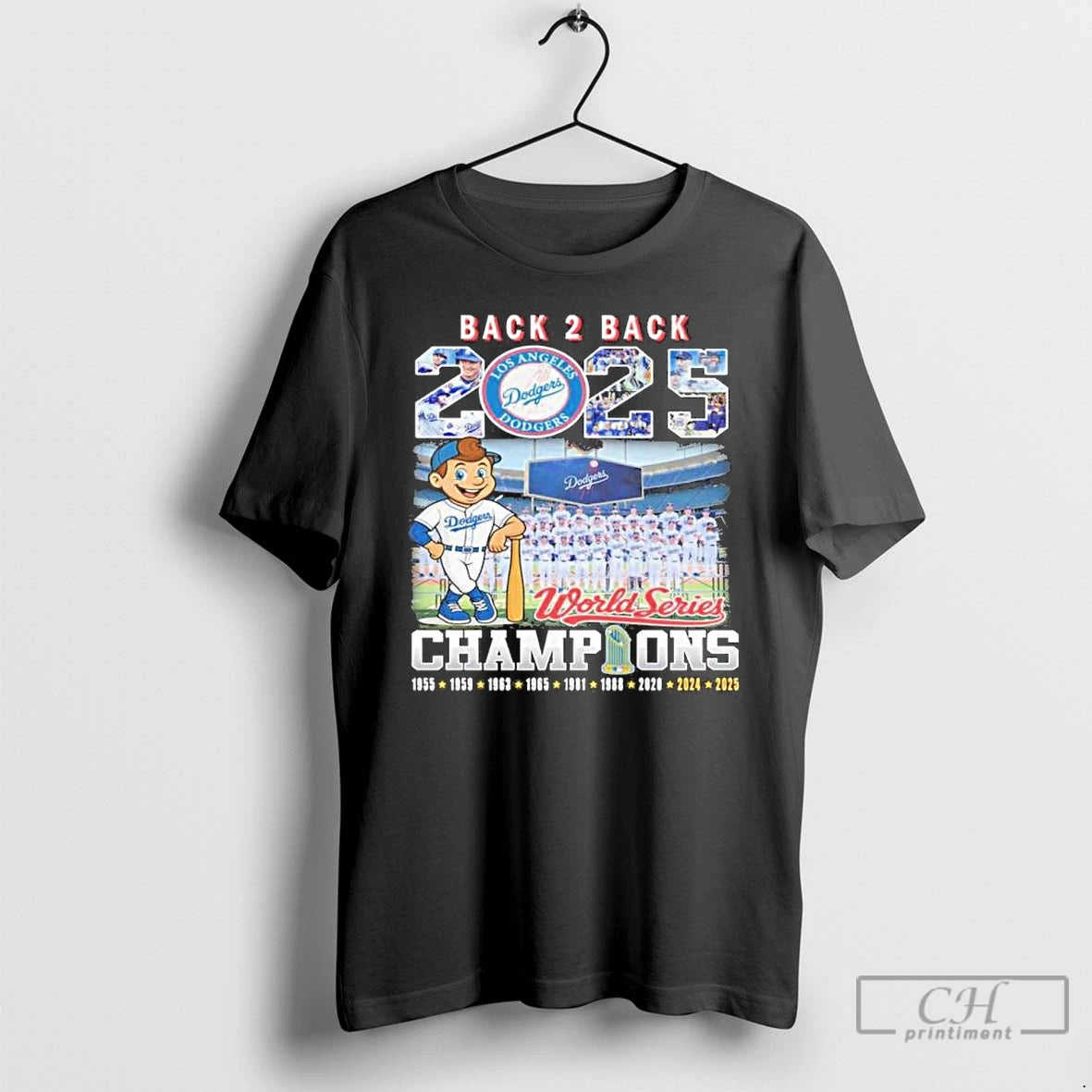 Premium 2025 World Series Back 2 Back Champions Los Angeles Dodgers T Shirts Hoodie Sweatshirt | PurePodTees.com