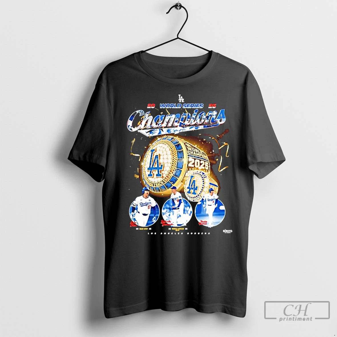 Premium 2025 World Series Champions Los Angeles Dodgers Big 3 Ring Shirt Hoodie Sweatshirt | PurePodTees.com