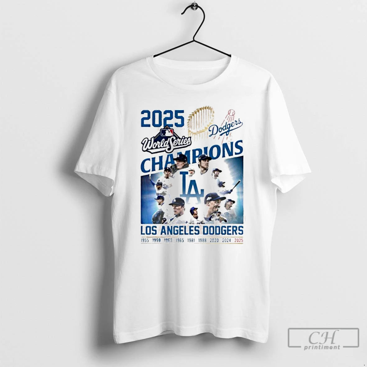 Premium 2025 World Series Champions Team Player Los Angeles Dodgers T Shirts Hoodie Sweatshirt | PurePodTees.com