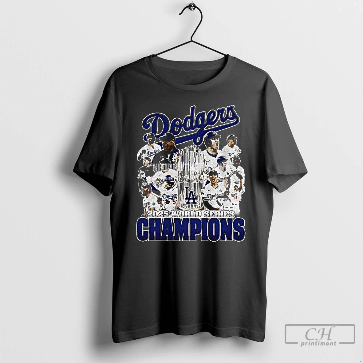 Premium 2025 World Series Trophy Los Angeles Dodgers Mlb Champions Graphic T Shirts Hoodie Sweatshirt | PurePodTees.com