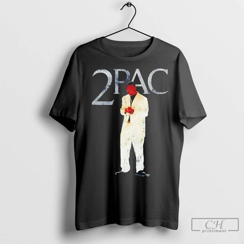 Premium 2pac White Suit Layered Graphic Shirt Hoodie Sweatshirt | PurePodTees.com