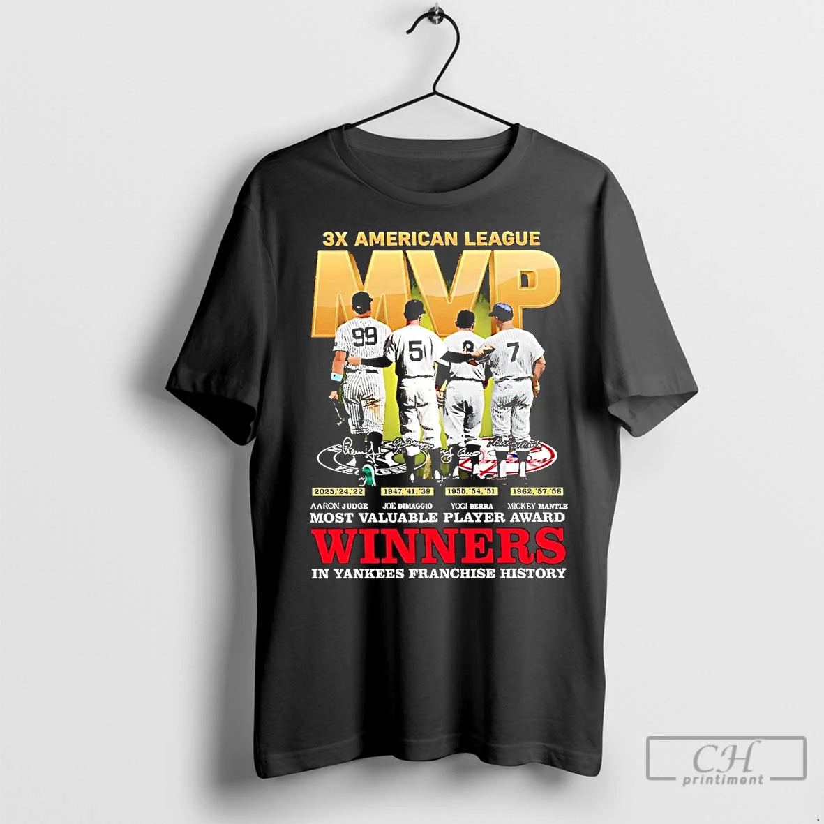Premium 3x American League Mvp Winners In Yankees Franchise History Shirt Hoodie Sweatshirt | PurePodTees.com