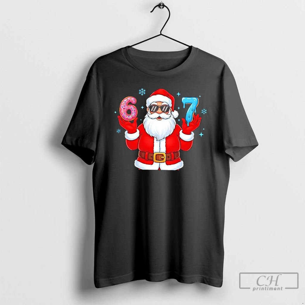 Premium 6 7 Meme Cool Santa Claus 67 Christmas Shirt Hoodie Sweatshirt | PurePodTees.com