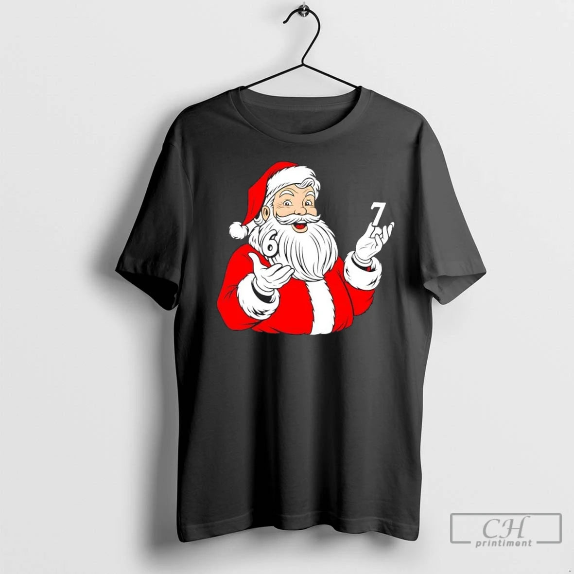 Premium 6 7 Santa Claus Christmas Cartoon Shirt Hoodie Sweatshirt | PurePodTees.com