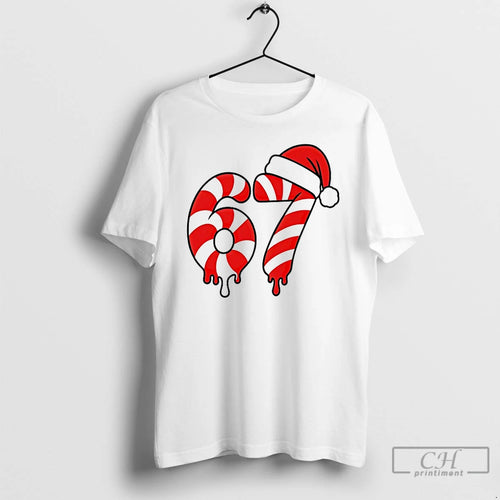 Premium 67 Christmas Candy Cane T Shirts Hoodie Sweatshirt | PurePodTees.com