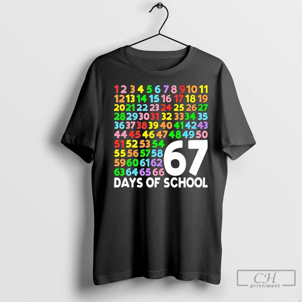 Premium 67 Days Of School Six Seven Meme Shirt Hoodie Sweatshirt | PurePodTees.com