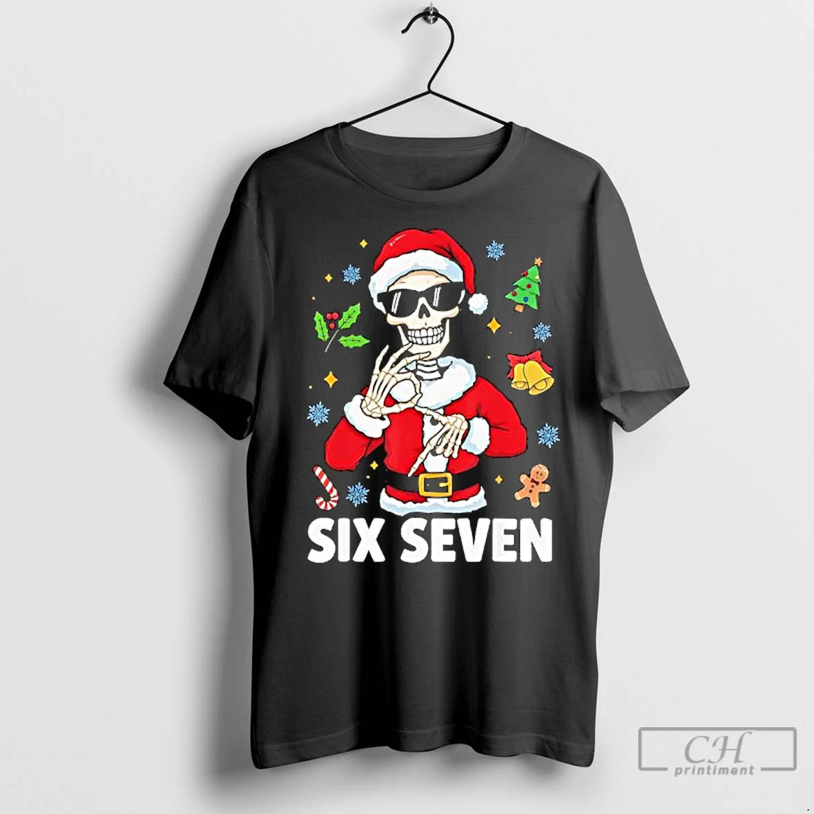 Premium 67 Six Seven Meme Funny Skeleton Christmas Shirt Hoodie Sweatshirt | PurePodTees.com