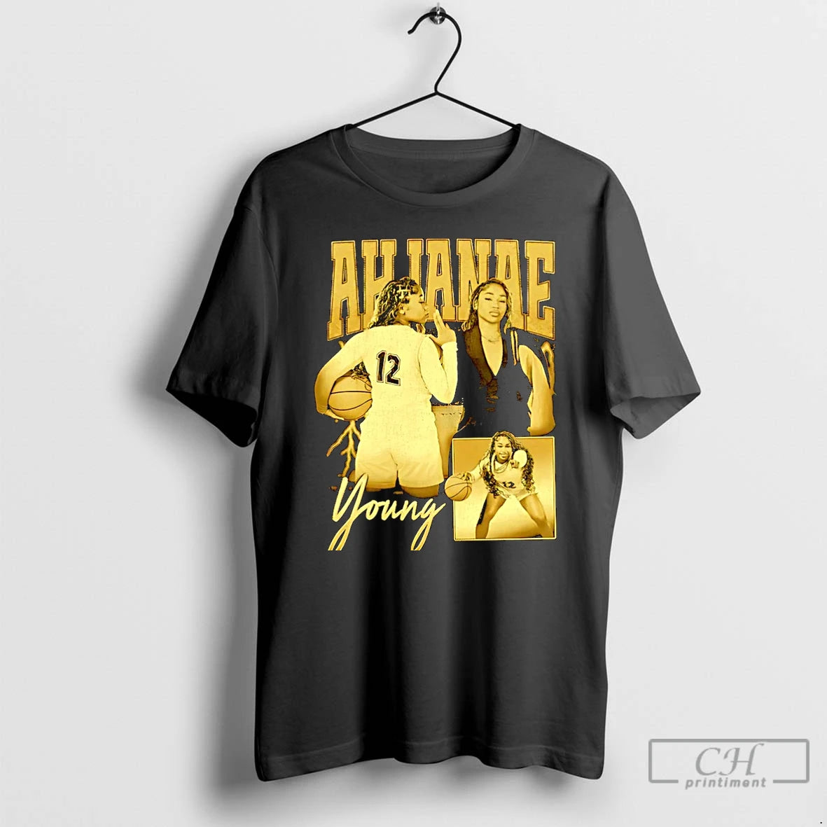 Premium Ahjanae Young West Virginia State Womens Basketball Player Collage Christmas T Shirts Hoodie Sweatshirt