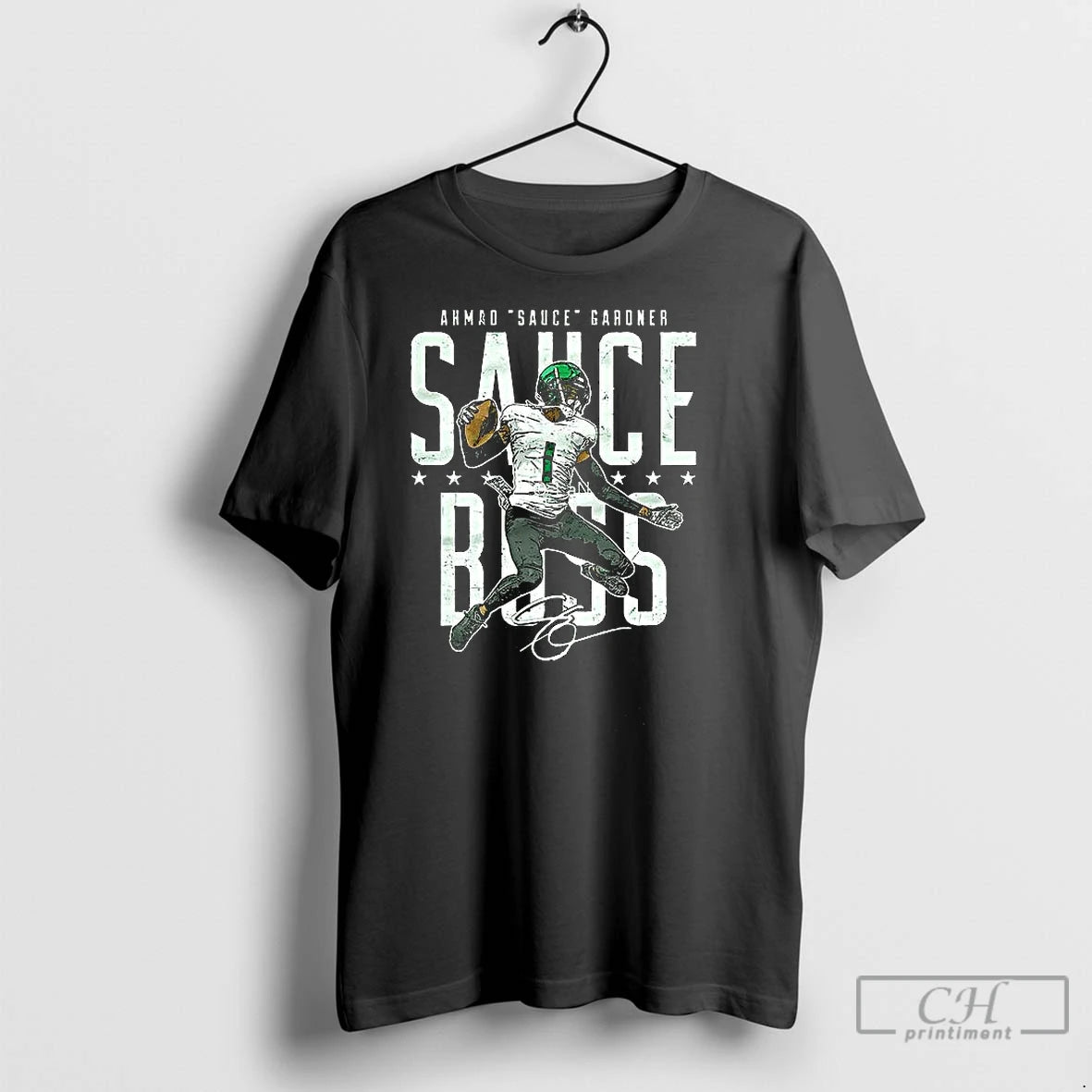 Premium Ahmad Sauce Gardner New York Jets Football Signature Shirt Hoodie Sweatshirt | PurePodTees.com
