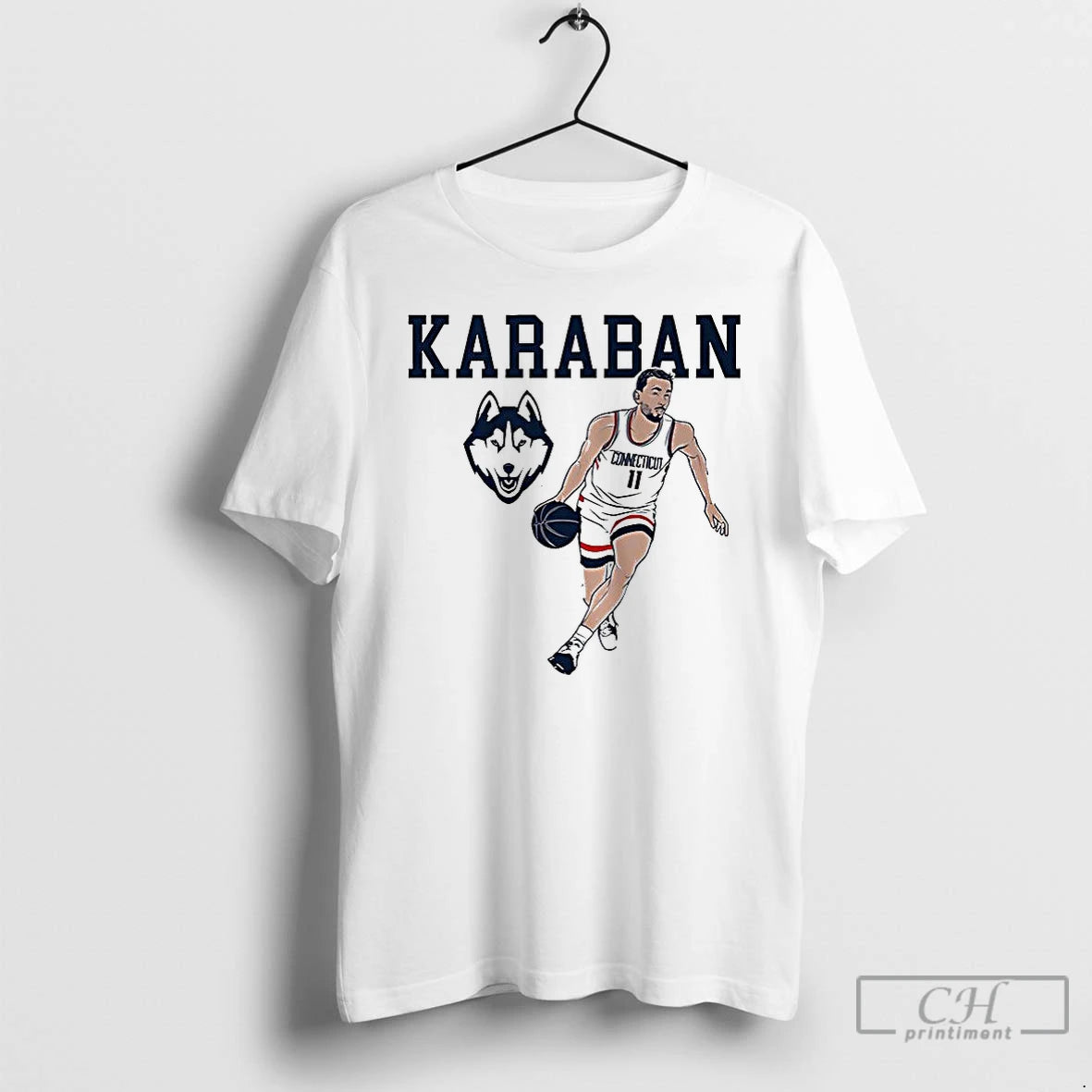 Premium Alex Karaban Uconn Huskies Basketball Name Pose Logo Shirt Hoodie Sweatshirt | PurePodTees.com