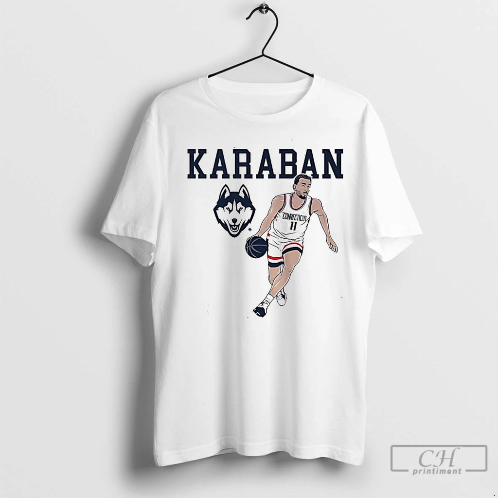 Premium Alex Karaban Dribbling Uconn Huskies Shirt Hoodie Sweatshirt | PurePodTees.com
