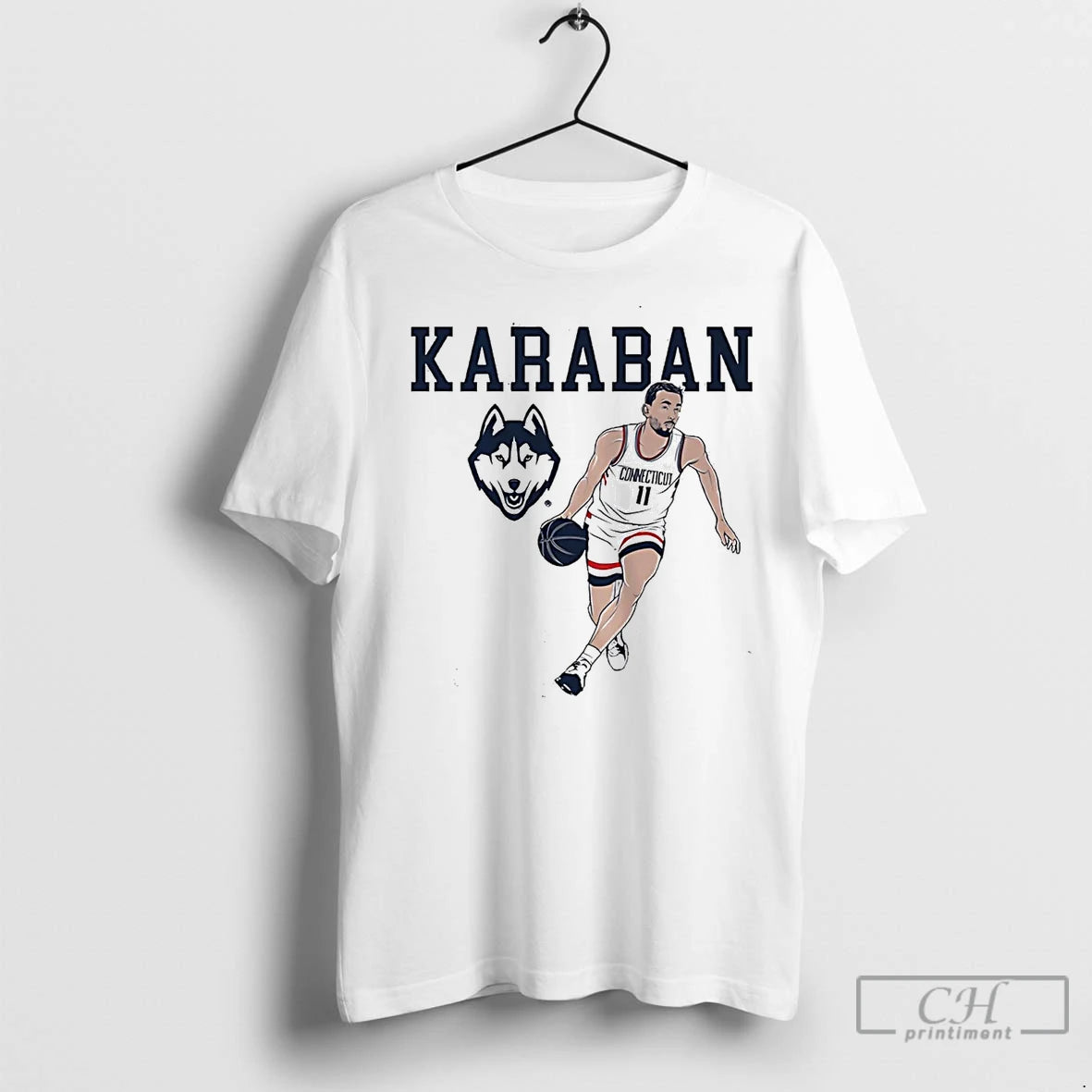 Premium Alex Karaban Dribbling Uconn Huskies Shirt Hoodie Sweatshirt | PurePodTees.com