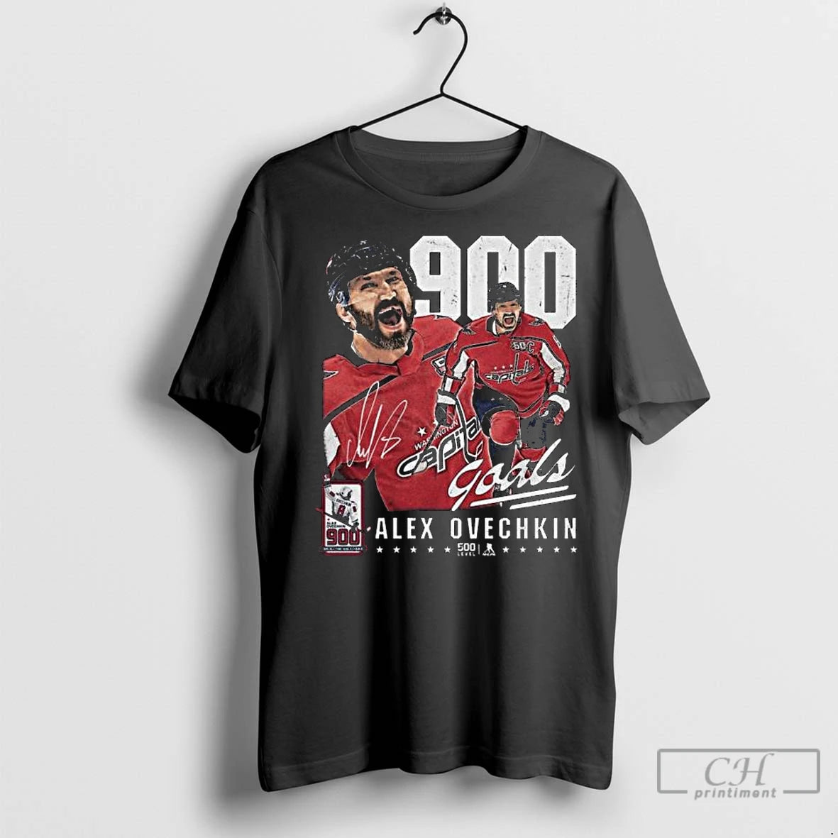 Premium Alex Ovechkin Washington Capitals 900 Goals Long Sleve Shirt Hoodie Sweatshirt | PurePodTees.com