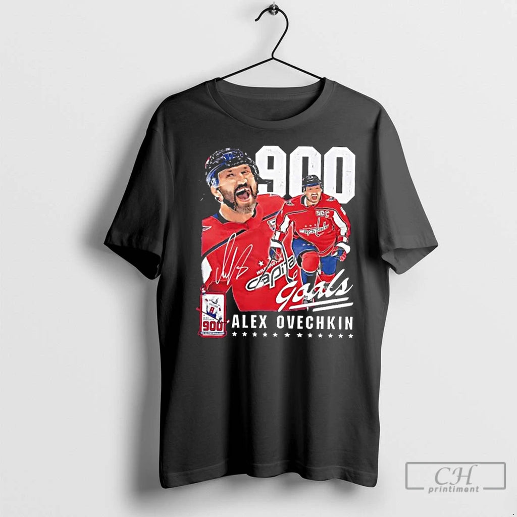 Premium Alex Ovechkin Washington Capitals 900 Goals Signature Shirt Hoodie Sweatshirt | PurePodTees.com