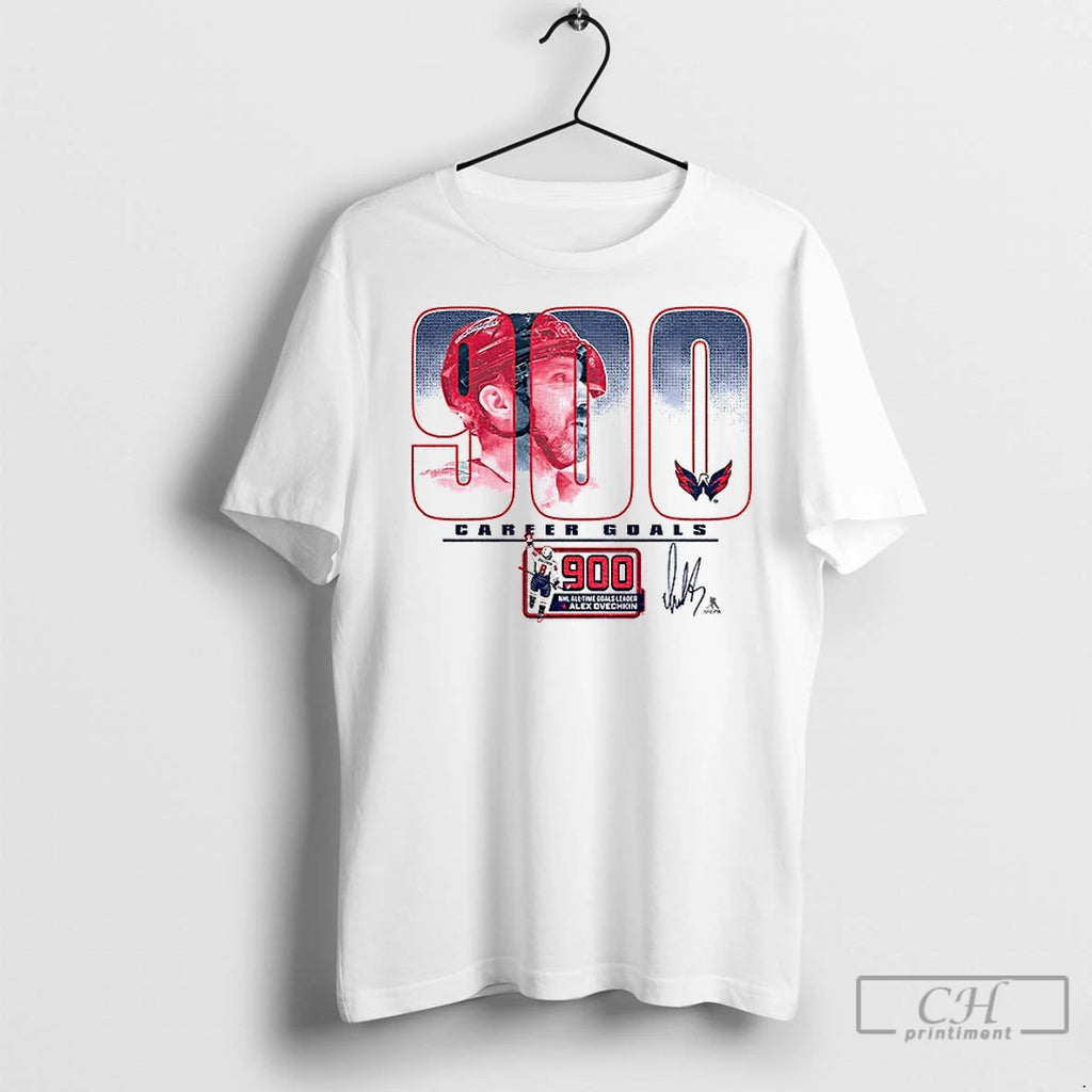 Premium Alexander Ovechkin Washington Capitals 900th Career Goal Hockey Nhl Signature Vintage Shirt Hoodie Sweatshirt